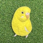 羊毛フェルト　リアル可愛いセキセイインコ　ブローチ　ルチノ　鳥　ゆこりん工房　贈り物