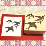  ＊季節のはんこ＊【ツバメ】4cm四方