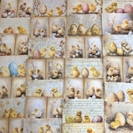 (再販×1)Easter🐣ヒヨコの紙ものセット＊コラージュ素材＊ジャンクジャーナル