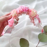 【ロングサイズ】お花の髪飾り　ヘッドドレス　ゴムタイプ
