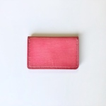 【本革】カードケース・名刺入れ (ローズ ピンク)【定期入れ パスケース バラ バラ色 薔薇 薔薇色 ピンク系 春 桜 桃 花 レザー 革 牛革】