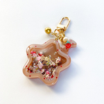 [1月28日販売] Heart dots star shaker keychain (chocolate)