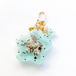 [1月28日販売] Heart dots star shaker keychain (mint)