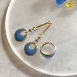 バングル　ピアス　ブルースチール