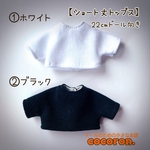 【ショート丈トップス】22㎝ドール服　リカちゃん等