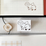 【3×2.5cm】”自分を信じる”くまとアヒルのハンコ