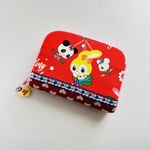 ハニーチューン  レッド　ミニ財布　ラウンドファスナー　