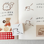 【2×2cm】吹き出しくまちゃん  ̖́