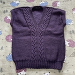 送料込♪Vネックの縄編みベスト