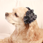 中型犬用　シュシュ　ペイズリー　ネイビー