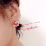特価！ローズ🌹ガラスドームピアス
