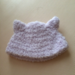 現品限り♡耳付き帽子♡ふわふわモコモコ♡薄紫♡