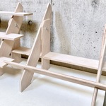 傾斜台50度/50幅　組立式ボードスタンド マルシェ什器 看板立て トロ箱台 イベント什器