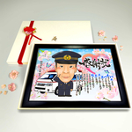 似顔絵	退職祝い・救急隊員／救急救命士（救急医療）として働いてきた同僚、先輩、上司、家族へ・名前ポエム・１名  【画風→GSP】