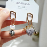 【9121aiaiaiko様専用】猫蝶貝とダルメシアンのピアス