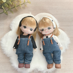 ミキマキ　お洋服セッサロペットパンツ　デニム