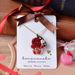 バラとチョコクリームのブーケ 《選べる5色》  ネックレス