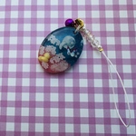 ぴーちゃん工房　ストラップ　桜畑け🌸　蓄光で光ります。