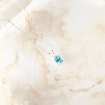 【silver925】限定2・高品質ブルージルコンのひと粒ネックレス