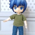 オビツ11 服 お洋服 カーキ色 Tシャツ シンプル