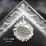 ヒマラヤ産水晶のフラワー・オブ・ライフぺンダント（ワイヤージュエリー☆ワイヤーアクセサリー☆ワイヤーラッピング天然石ネックレス☆KuthumistyleⓇ☆クツミスタイル）