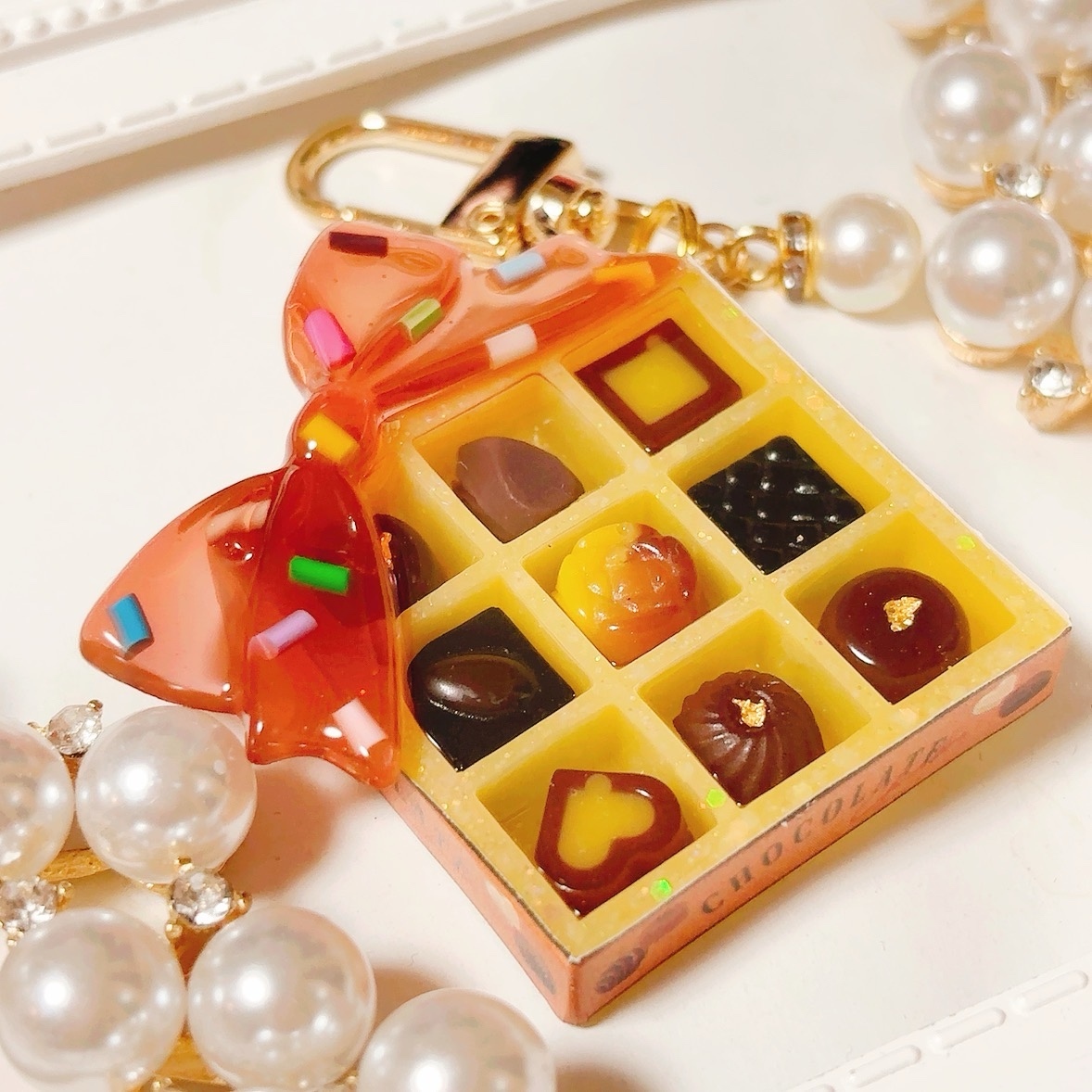 キラキラいちごキャンディ◇シェイカーキーホルダー