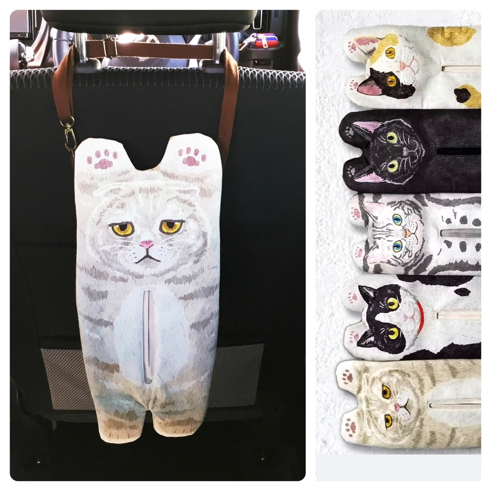 ぶら下がり猫ちゃんのティッシュカバー【スコティッシュ