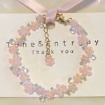 さくらドロップス | 桜モチーフ ビーズブレスレット | 大人のビーズアクセサリー | 華やか