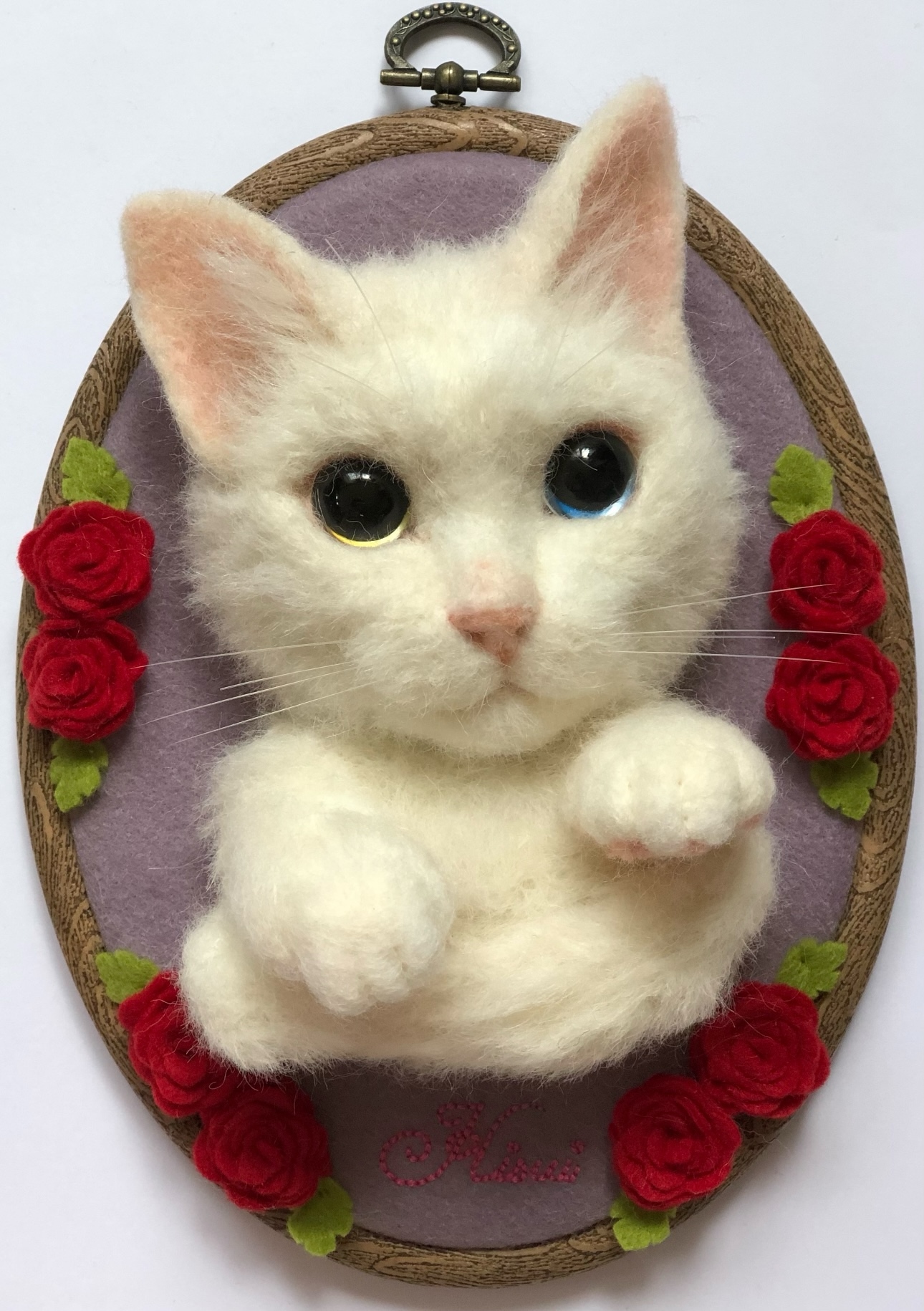 オーダーメイド】羊毛フェルト猫ポートレート《特大タイプ上半身像