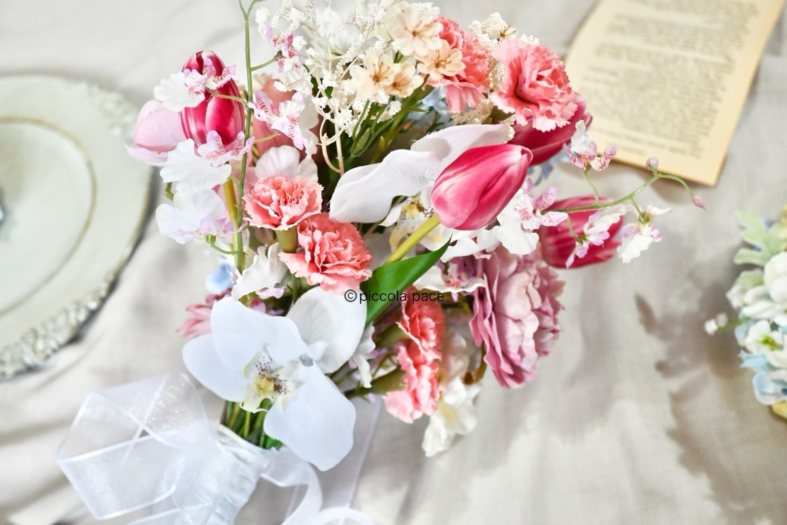 レンタル4泊5日》ホワイトアネモネとチューリップのパステルブーケ