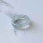 [R50-076］ ジェイド　JADE ヒスイ　本翡翠　くりぬき　リング　天然石　一点物　ミャンマー産　11号　指輪