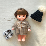 new【ダッフルコート】ウール100% メルちゃん　ソランちゃん 着せ替え服　冬服　アウター　