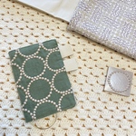   《受注製作》☑︎サイズ選択可　ほぼ日手帳カバー ミナペルホネン tambourine green◯right beige