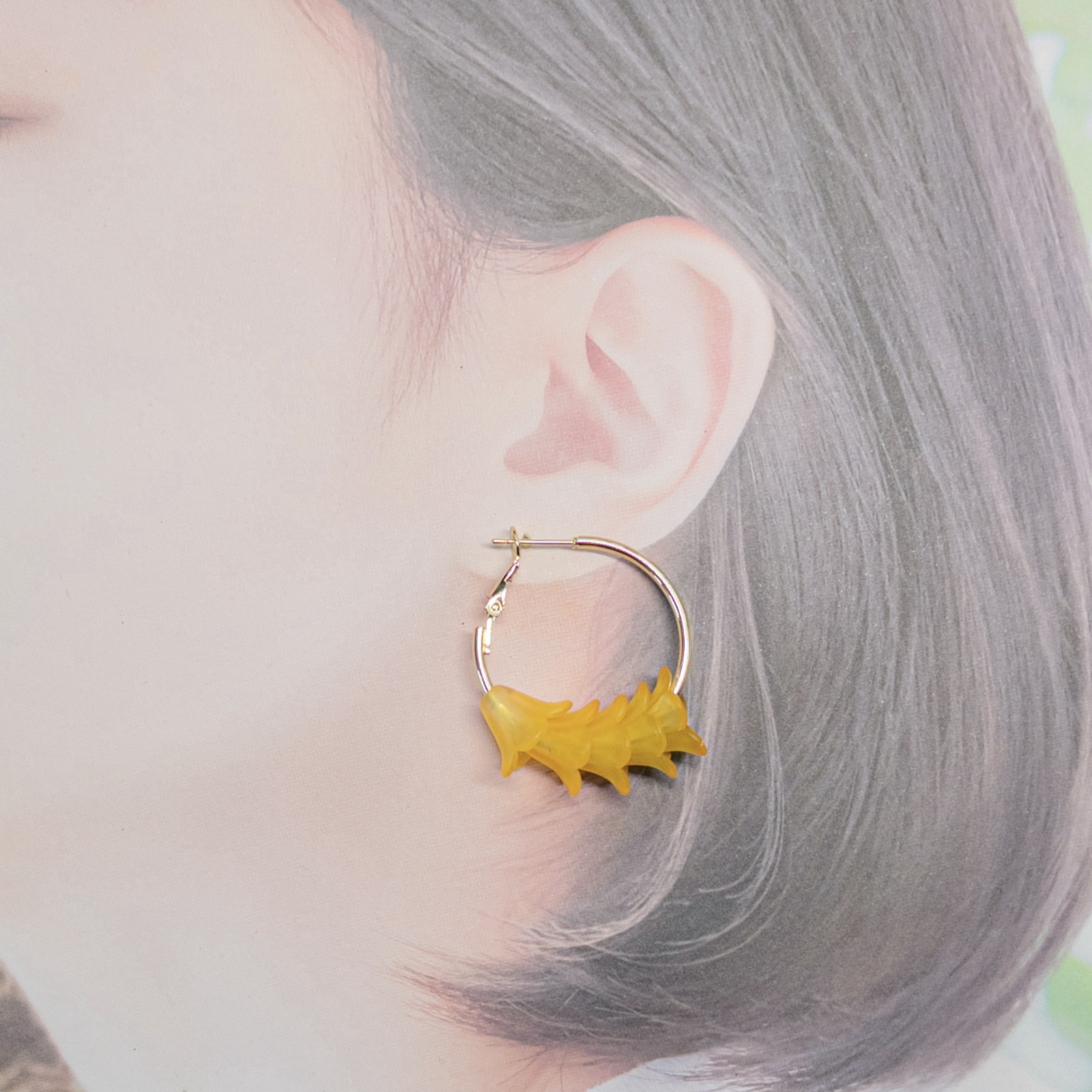 【Rahaina】プアケニケニフープピアス✳︎ハワイアンフラワー✳︎ハワイ✳︎ Rahaina】プアケニケニフープピアス✳︎ハワイアンフラワー