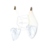 BSC-048-G【5個入り】ダックフェザーチャーム,Silver Dipped Duck Feather Charm