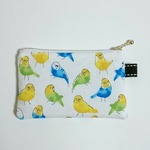 インコがいっぱい　ミニポーチ
