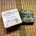 送料無料 野花達のthank you 250131-2 消しゴムはんこ