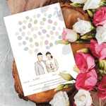 似顔絵結婚証明書ウェディングツリーバルーン【データ納品】にがおえ　結婚式　イラスト　オーダーメイド　シンプル　おしゃれ　オシャレ