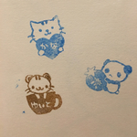 お名前はんこ 消しゴムはんこ  ねこ 猫 パンダ