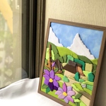 押し絵作品✨✴︎癒しの田園風景と季節のお花テッセン✴︎