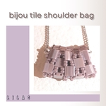 bijou tile shoulder bag(LILAC)