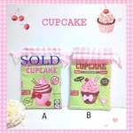 🎄セール　カップケーキの巾着袋♡【水色】