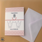 【ORIGAMI CRANES】結婚祝い/ウェディング　グリーティングカード　GC-005