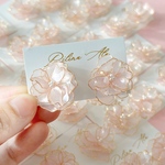 八重桜 ディップアート ピアス・イヤリング