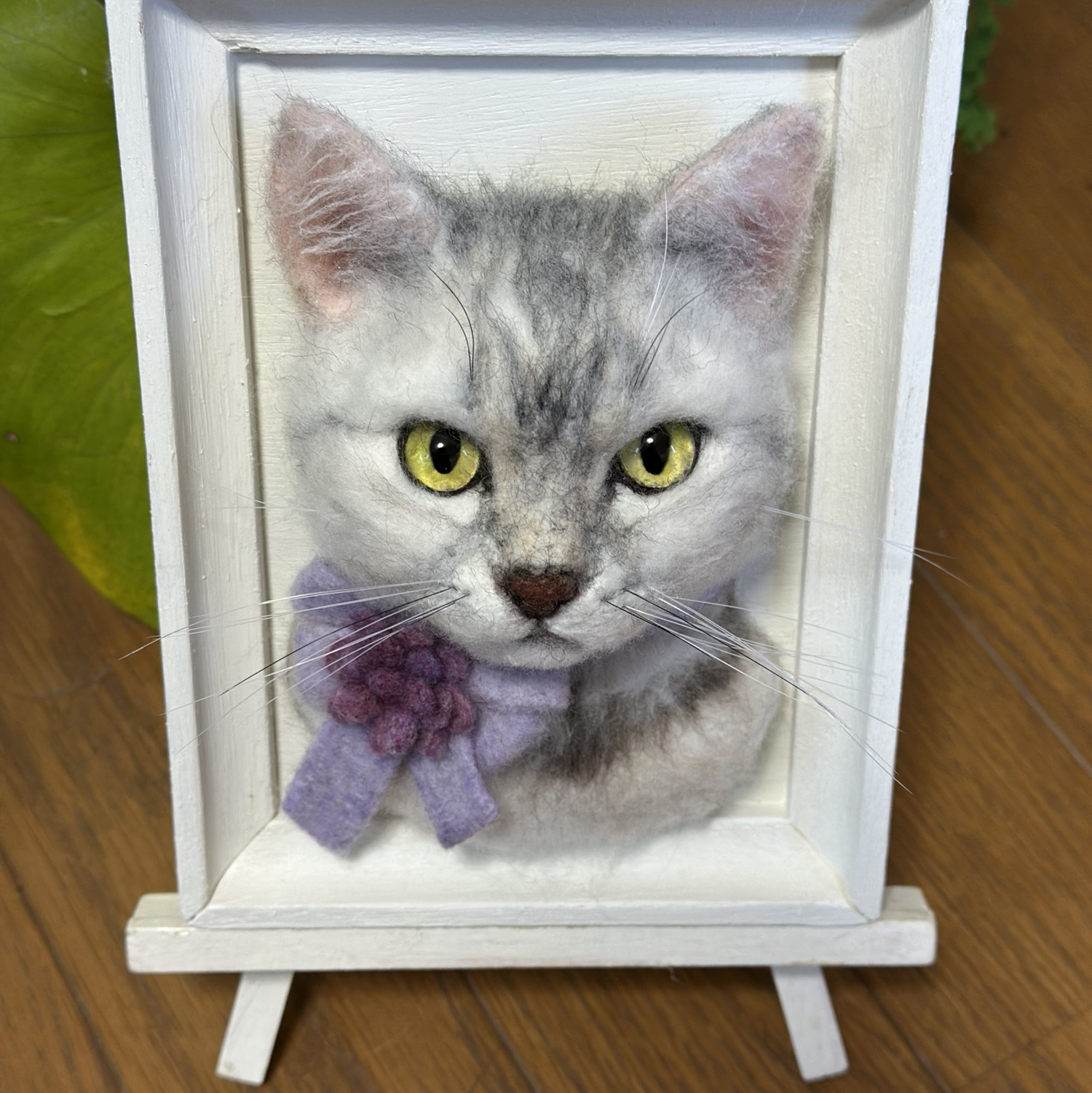 1番人気》羊毛フェルト オーダーメイドペット猫 フレーム猫 メモリアル