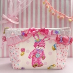 Candy bunny ポーチ　キャンディブローチ1個付き　ピンク系　