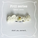 Frill series_シェルフリル Glitter white 首輪