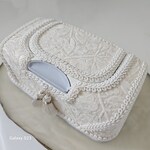 【new♡】【インテリアファブリック　ぷっくりフラワー】ウェットティッシュケース♡ワイプケース♡おしりふきケース