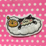 モフモフさんとねこのワッペン