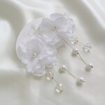 🎀　ブライダル　結婚式　紫陽花　すずらん　ウエディング　ピアス　ブライダルアクセサリー　大ぶり　ホワイト　花　成人式　パール　大ぶり　白無垢　オーロラ